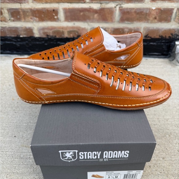 Stacy Adams Tan Leather Slip-On Loafers main image 7